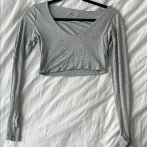 Naked Wardrobe Gray Crop Top